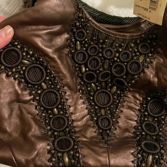 COLE HAAN- tiger eye metallic Alyssa bead bag - NWT - Picture 6 of 13